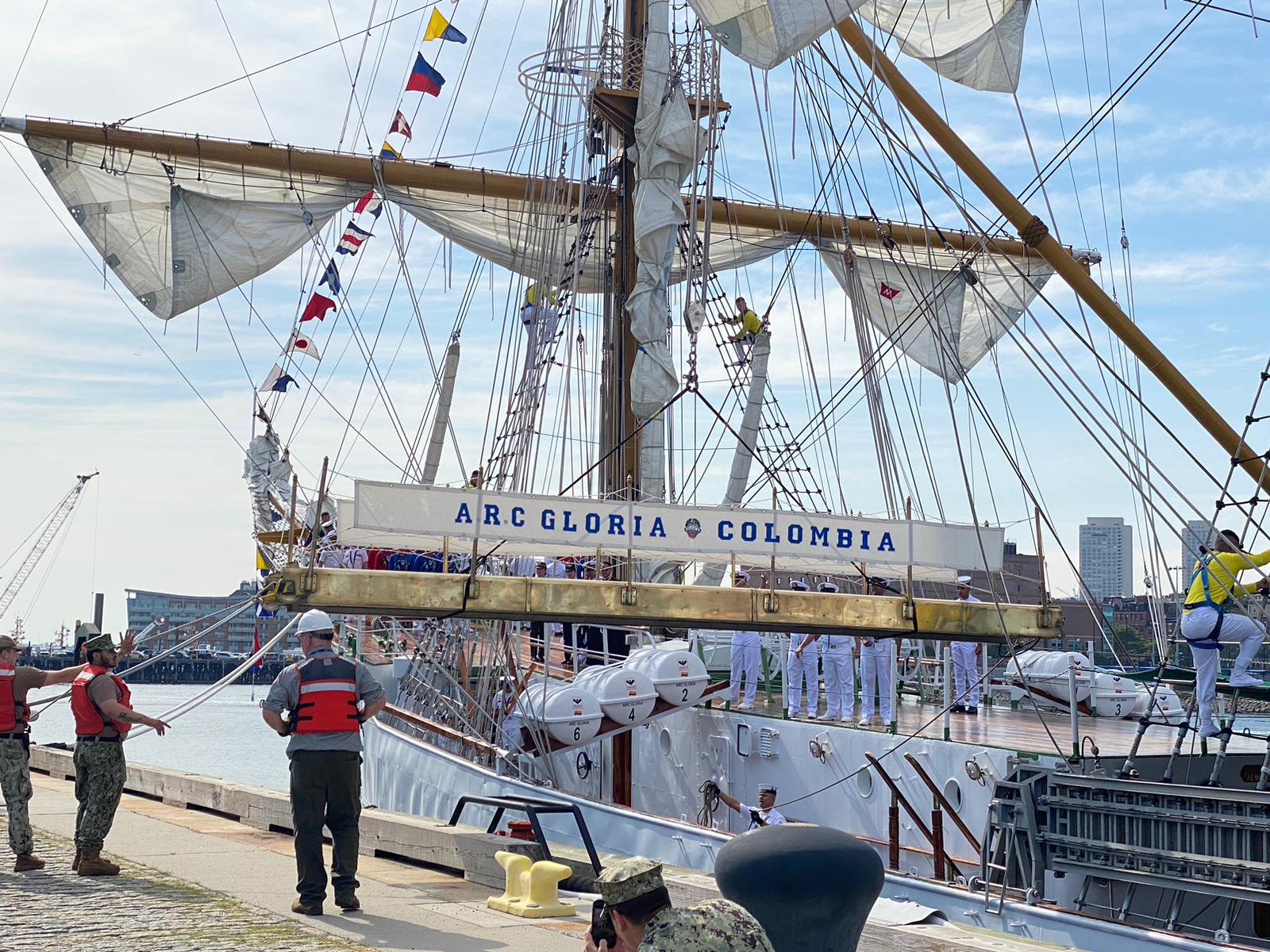 El Buque Escuela ARC "Gloria" de la Armada Colombiana llega a Boston