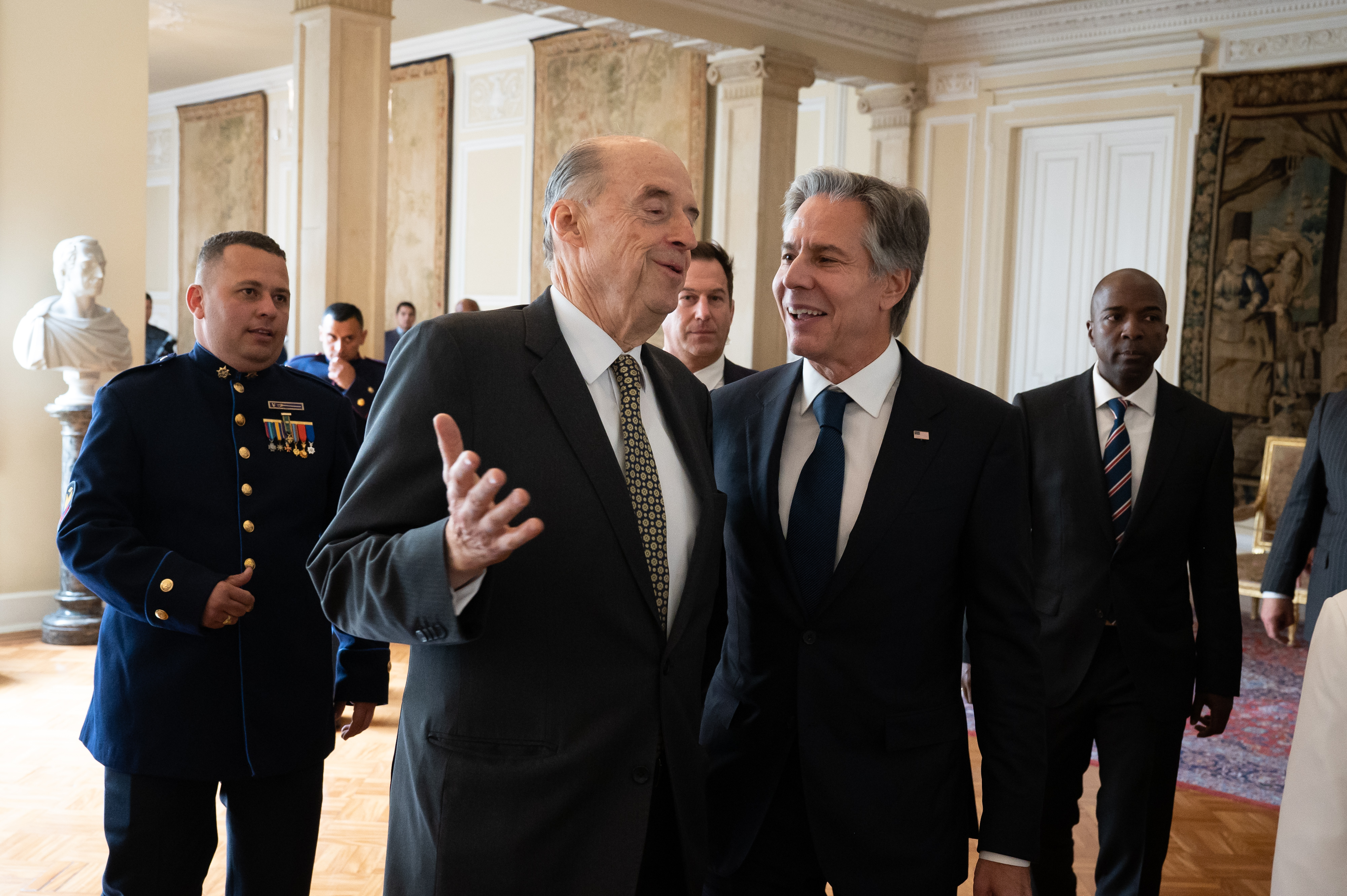 Ministro de Relaciones Exteriores, Álvaro Leyva Durán, recibió en la Casa de Nariño al Secretario de Estado de EE.UU. Antony Blinken