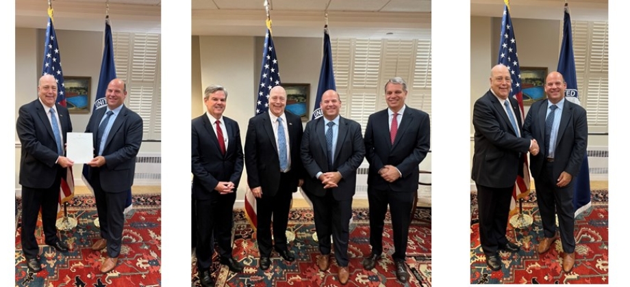Fotos del nuevo Embajador de Colombia en Washington, Daniel García-Peña Jaramillo junto a funcionarios de los Estados Unidos