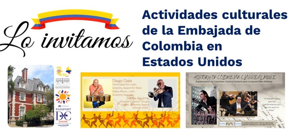Actividades culturales de la Embajada de Colombia en Estados Unidos en mayo