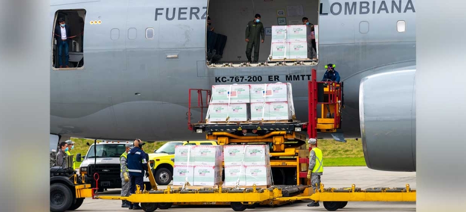 Colombia recibe de Estados Unidos la donación más importante de vacunas contra el COVID–19