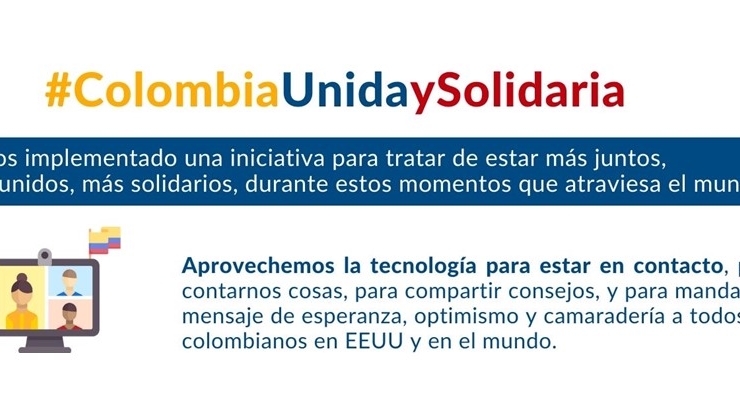 Embajada de Colombia en Estados Unidos invita a compartir mensajes #ColombiaUnidaySolidaria 